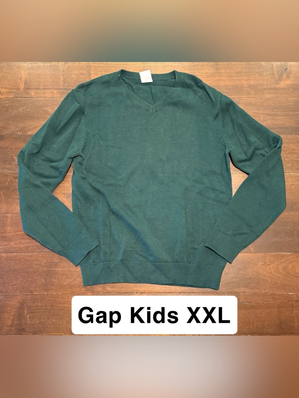 GAP Kids Dark Green V-Neck Sweater